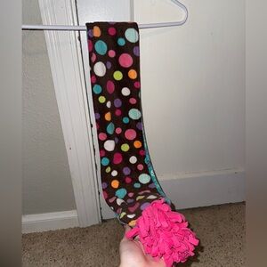 Jumping Beans Polka Dot Kids Scarf with Pink Tassels